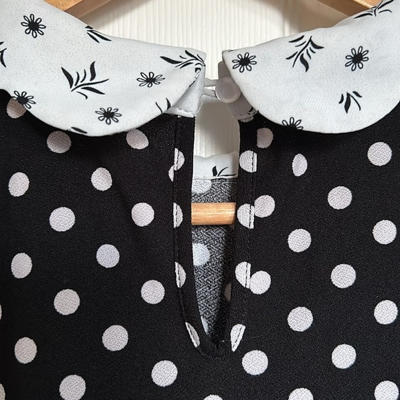 Black and white polka dot blouse - Picture 5 of 5